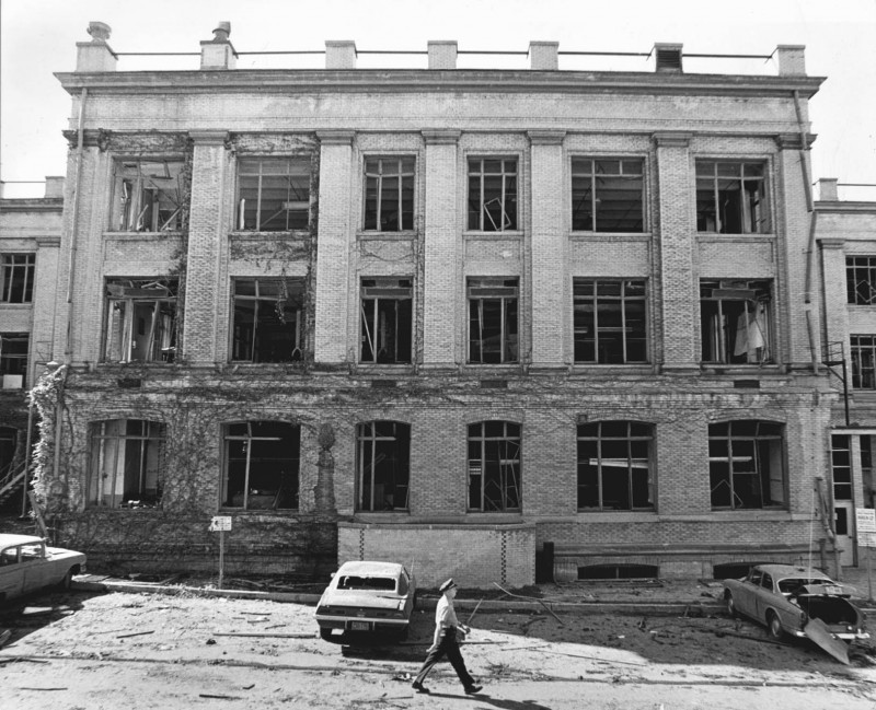 Damage to Chamberlin Hall